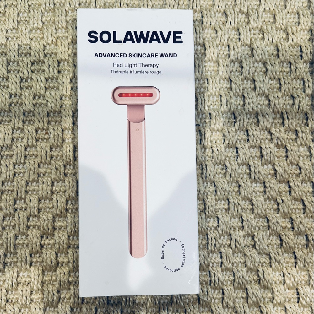 SolaWave Rose Gold Skincare Wand with Red Light Therapy